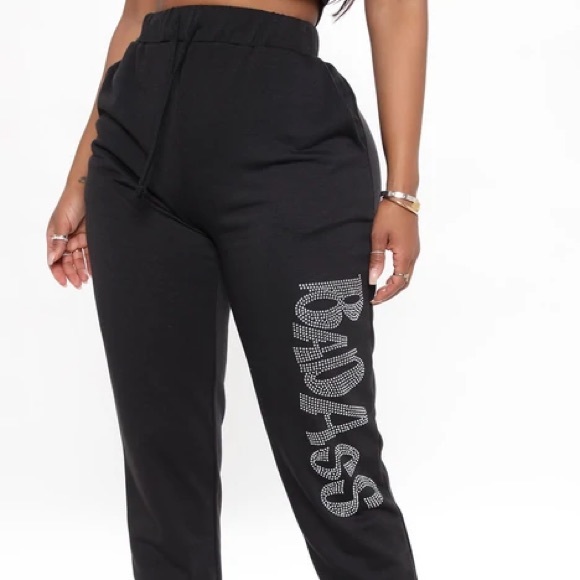 Fashion Nova Pants - 3 FOR $25 | Fashion Nova Rhinestone Bad Ass Joggers